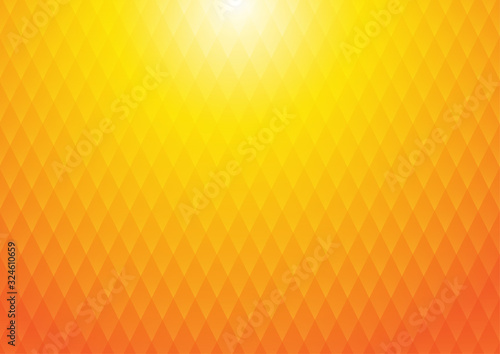 Vector : Abstract texture square on orange and yellow background