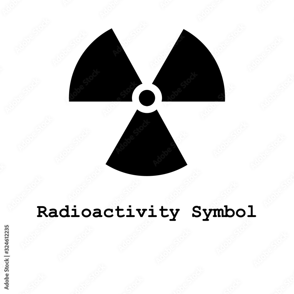Radioactivity symbol , illustrator vector icon Radioactivity symbol , illustrator vector icon