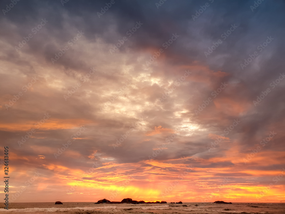 Beautiful image of sunset over the indian ocean Beautiful image of sunset over the indian ocean