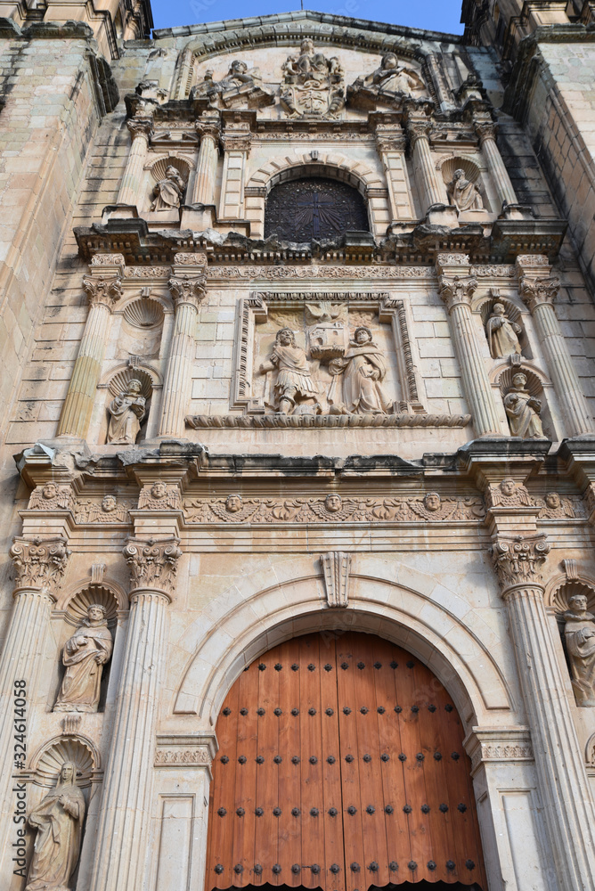 Portail de la cathédrale d'Oaxaca, Mexique