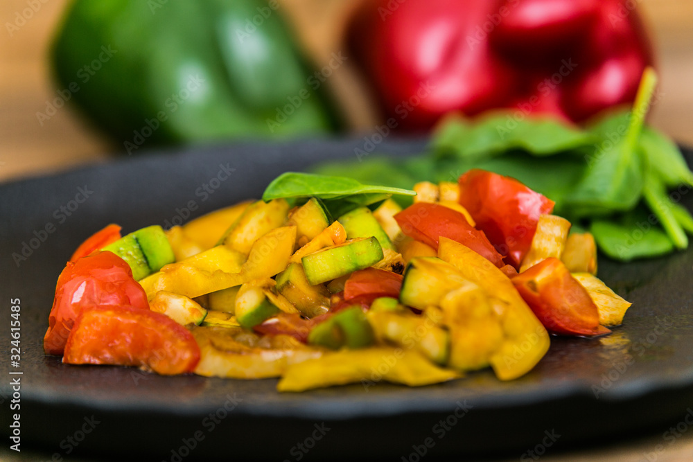 Fresh garden salad. Fresh garden salad on a plate. Fresh and healthy vegetable salad Fresh garden salad. Fresh garden salad on a plate. Fresh and healthy vegetable salad