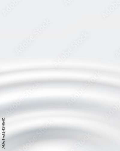 White abstract crumpled texture pattern. Vector gray satin background with wawes. Shiny curve silky surface for poster, brochure, banner or website design..