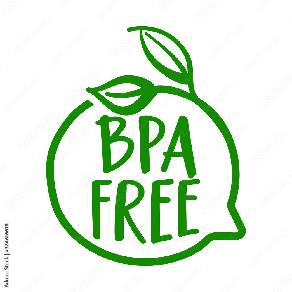 BPA and phthalates free flat badge vector icon for non toxic plastic -  Vector Stock Vector