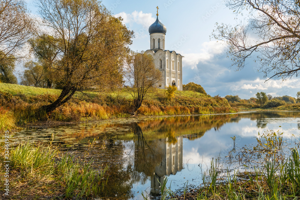 Church of the Intercession on the Nerl in the Vladimir region. Russia.