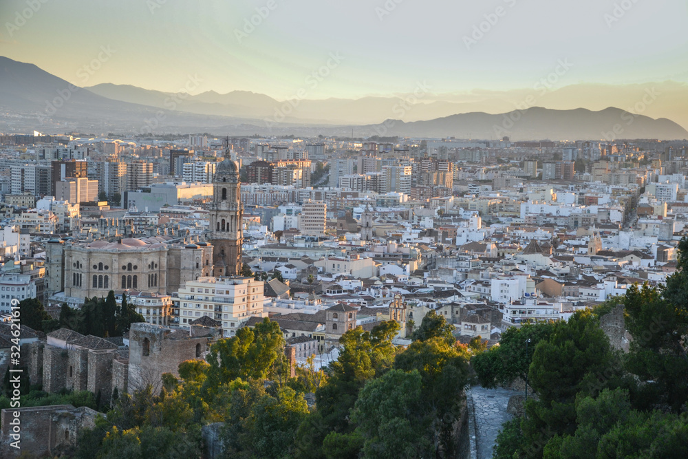 Fototapeta premium panorama of the city - Malaga - Spain
