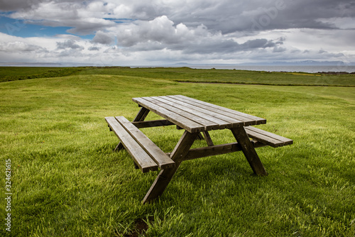 Picnic table in Iceland