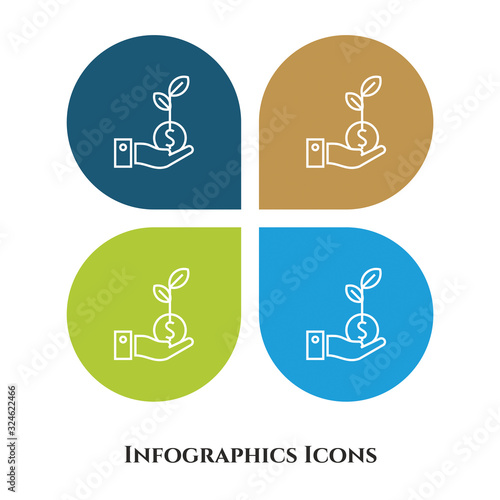 Vector Illustration icon for all purpose. Isolated on 4 different backgrounds.