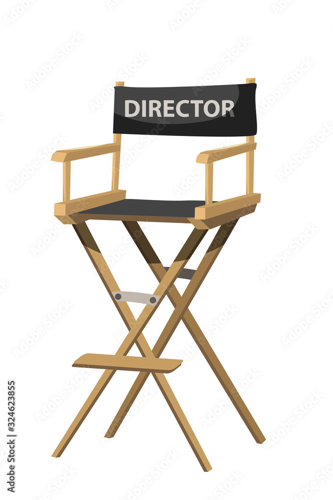 Movie director chair vector illustration Movie director chair vector illustration