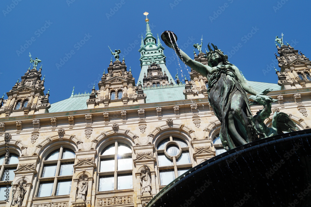 Obraz premium Hamburg Rathaus, Architektur