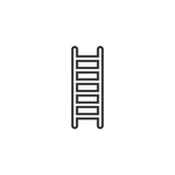 Ladder Icon Flat Vector Illustration