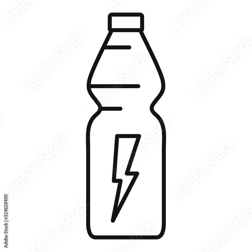 Energy drink container icon. Outline energy drink container vector icon for web design isolated on white background