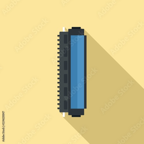 Toner cartridge icon. Flat illustration of toner cartridge vector icon for web design