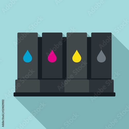 Printer cartridge icon. Flat illustration of printer cartridge vector icon for web design