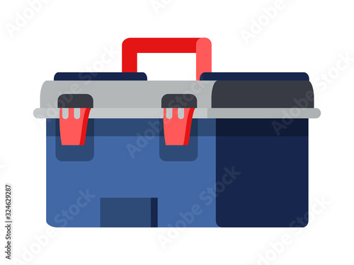 Builder tool box isolated on white background