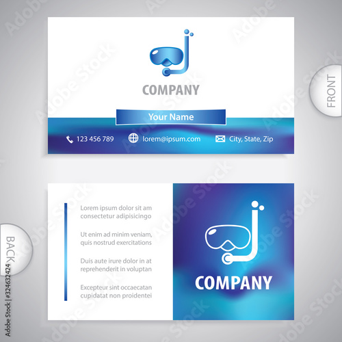 business card - scuba diving - boat trip - company presentations