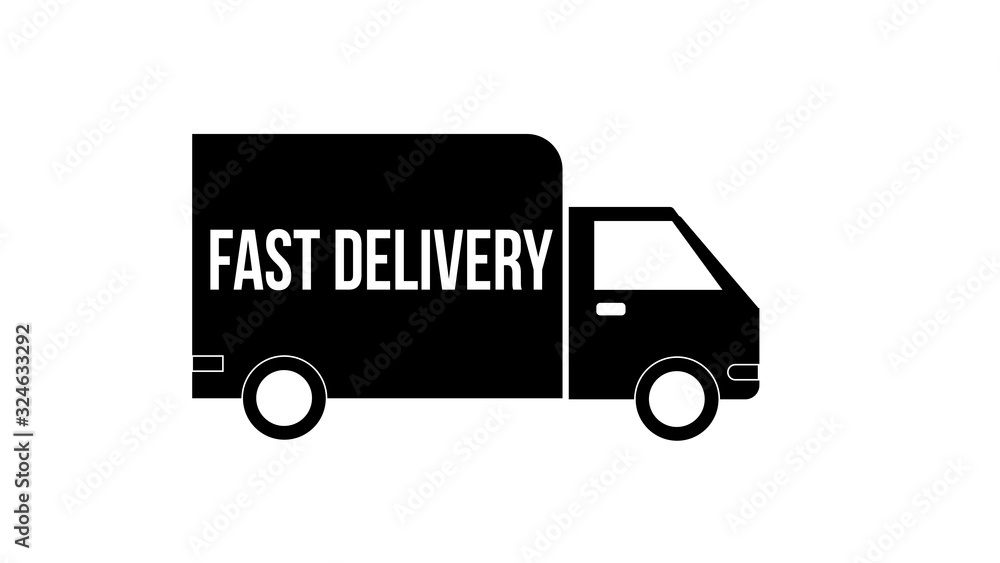 Delivery truck. Delivery service concept