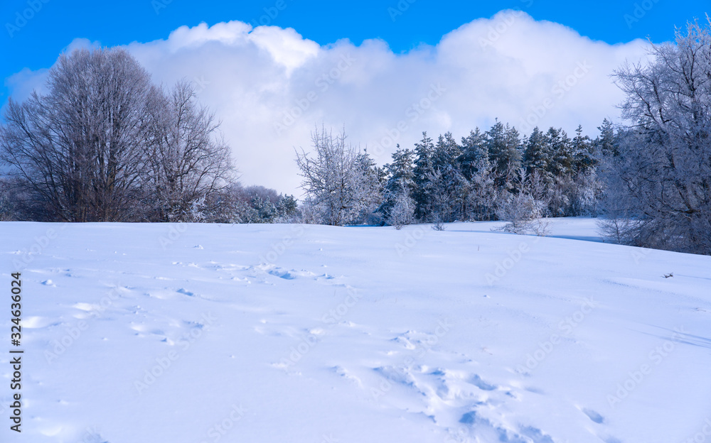 Ski resort. Beautiful winter landscape. Winter background. Ski resort. Beautiful winter landscape. Winter background.