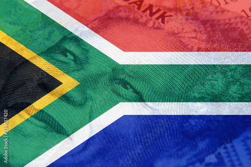 Tableau sur toile South Africa money concept image.