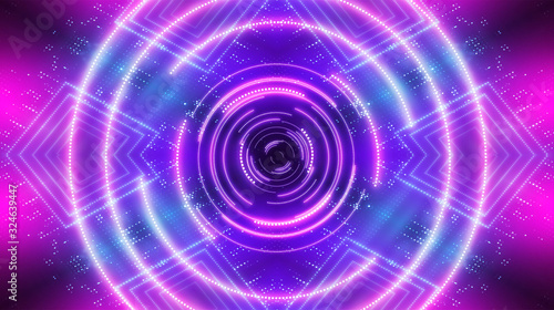 Dark futuristic neon backgr...