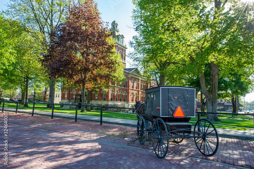 Amish Buggy at the LaGrange County, Indiana, Courthouse © David Arment