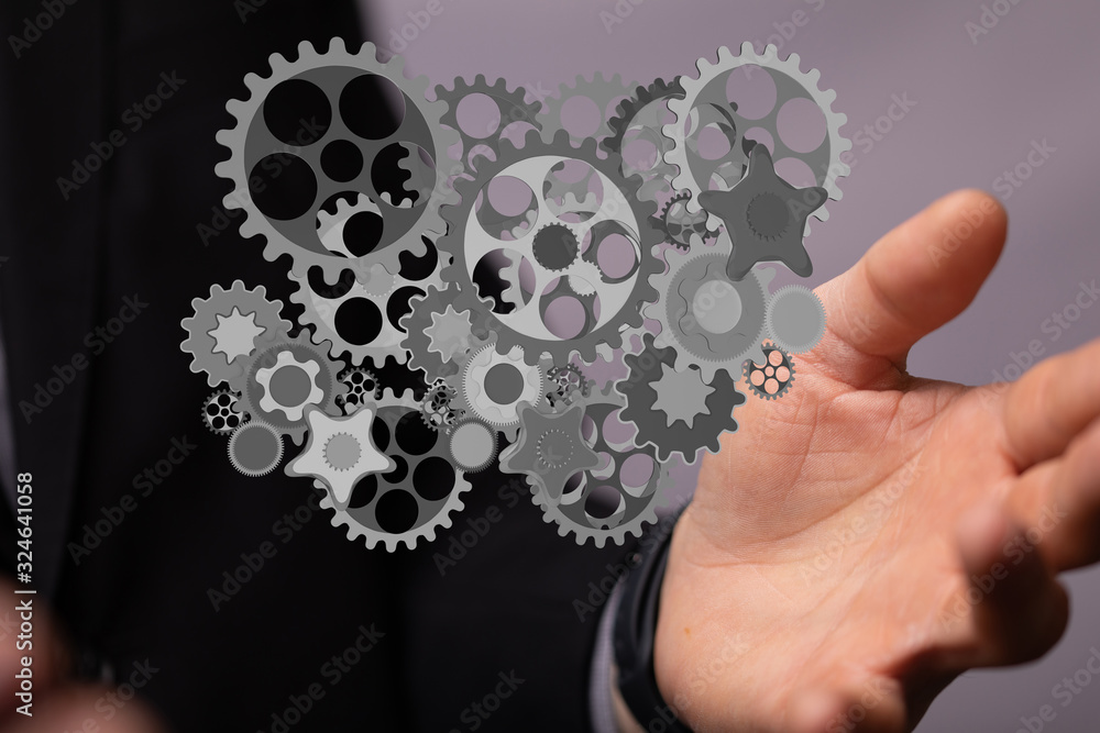 gear Technology setting concept background. gear Technology setting concept background.