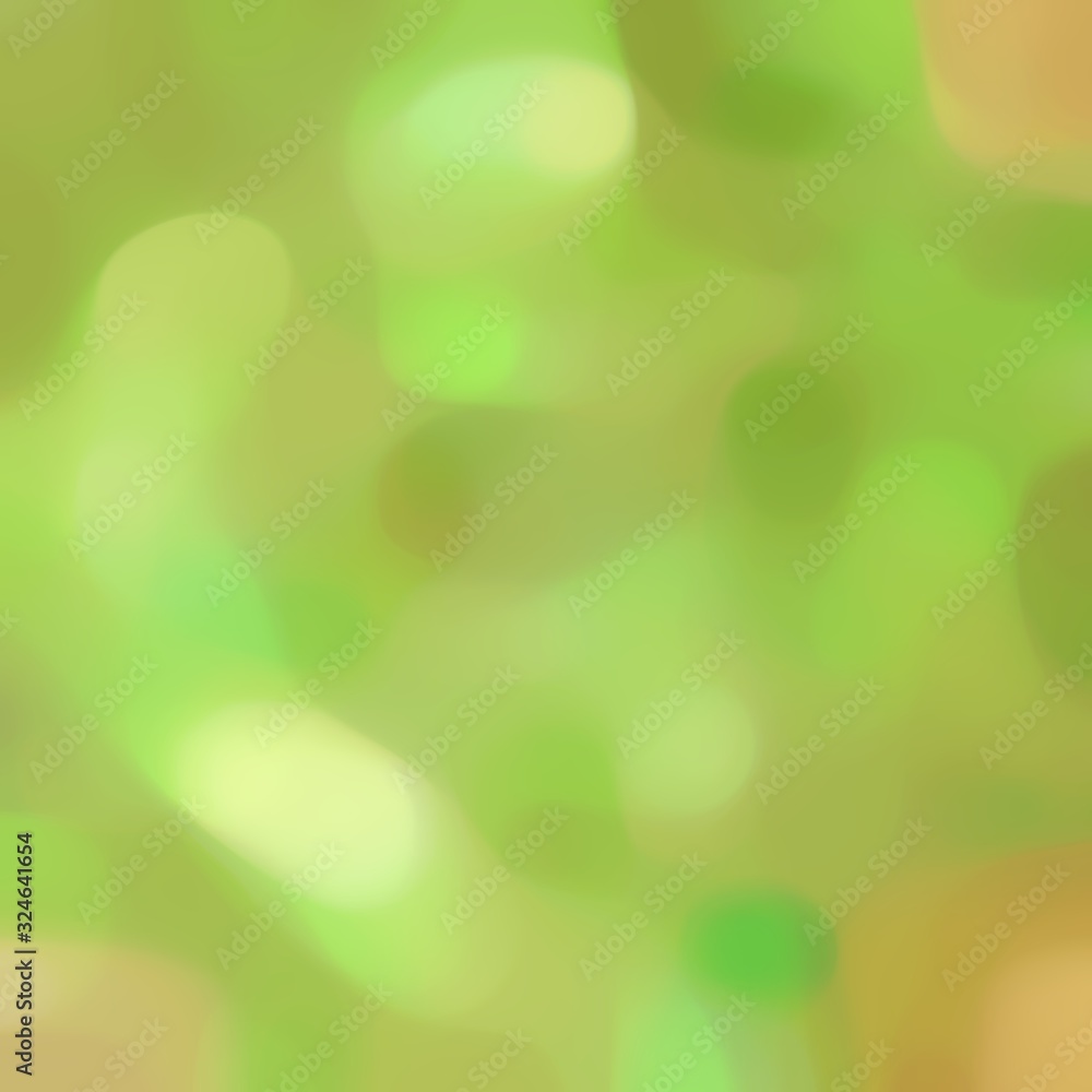 Obraz premium unfocused bokeh square format background texture with yellow green, burly wood and dark khaki colors space for text or image