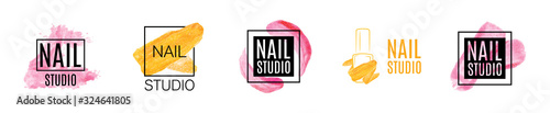 Vector logo of nail care Studio, nail Polish