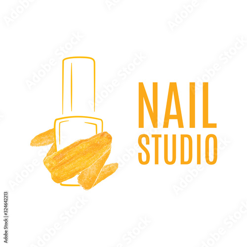 Vector logo of nail care Studio, nail Polish