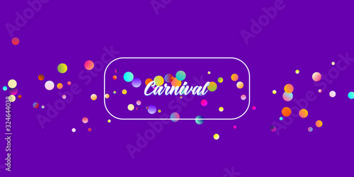 Carnival Confetti Explosion Vector Background. Colorful Circles, Bubbles, Bokeh Decoration. Falling 