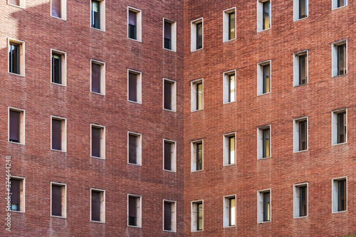 Symmetrical facades of a building