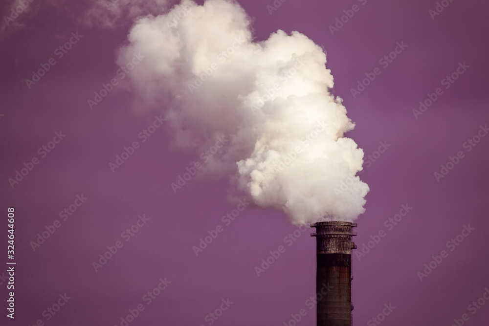 Chimney with smoke
