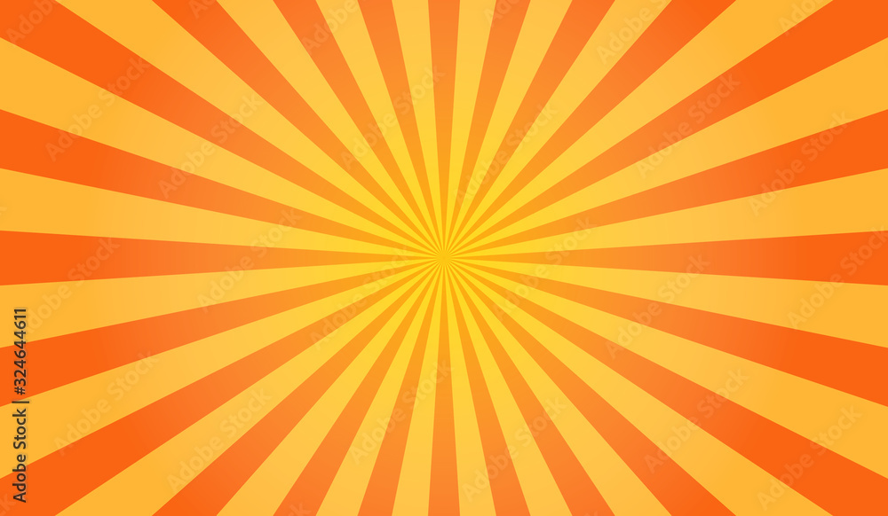 Sunburst vector. Sun rays yellow background - obrazy, fototapety, plakaty 
