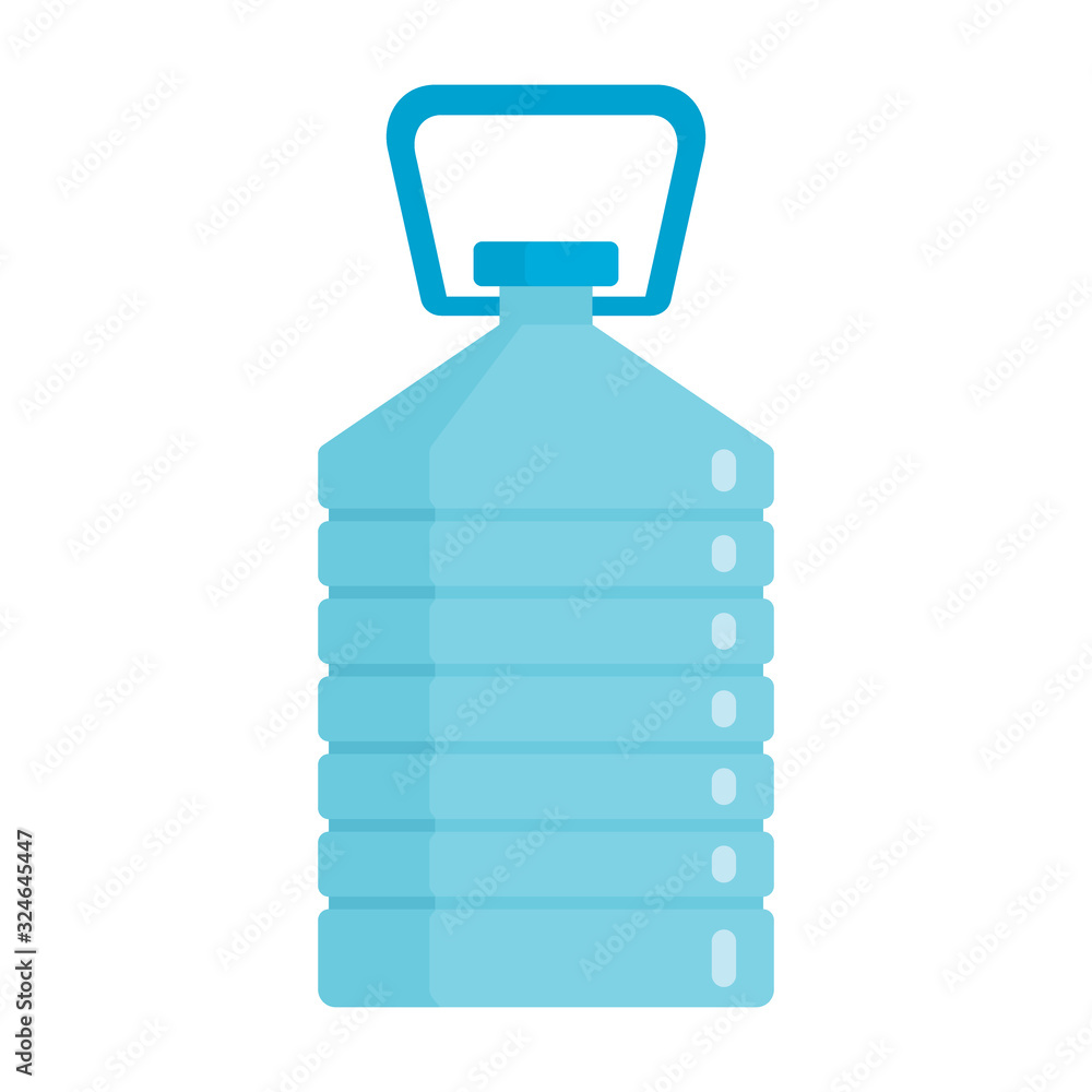 Flat plastic drink bottle for water mockup isolated on white background vector illustration. Element for web, game and advertising bottle for water illustration Flat plastic drink bottle for water mockup isolated on white background vector illustration. Element for web, game and advertising bottle for water illustration