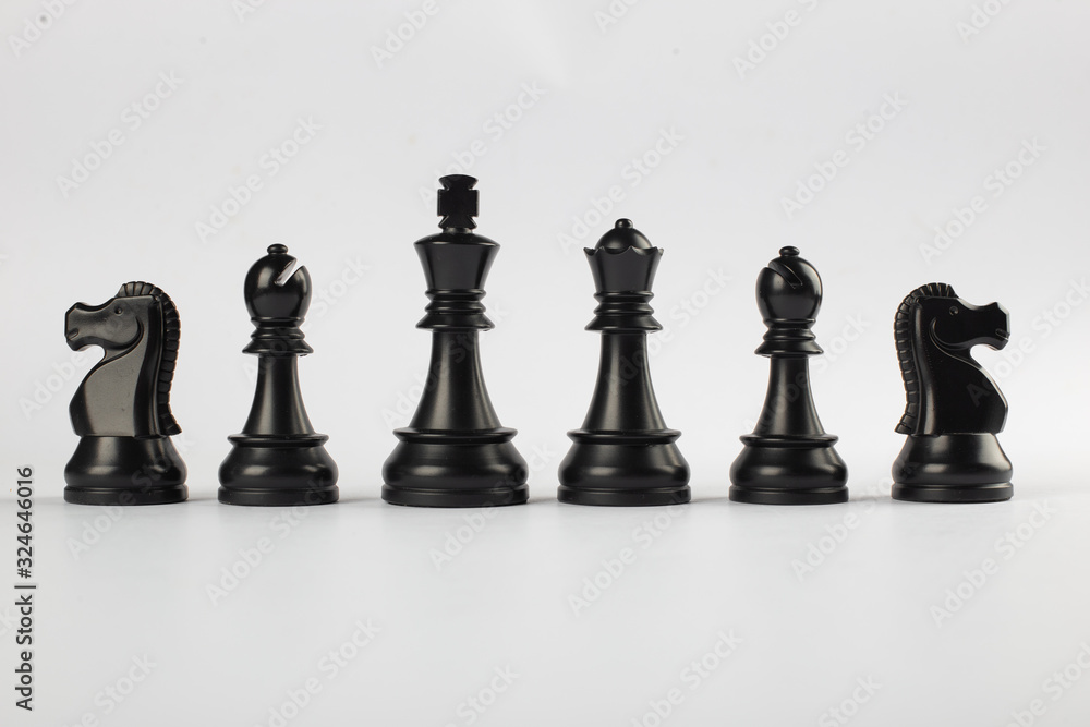 Black powerful figures isolated on white background Black powerful figures isolated on white background