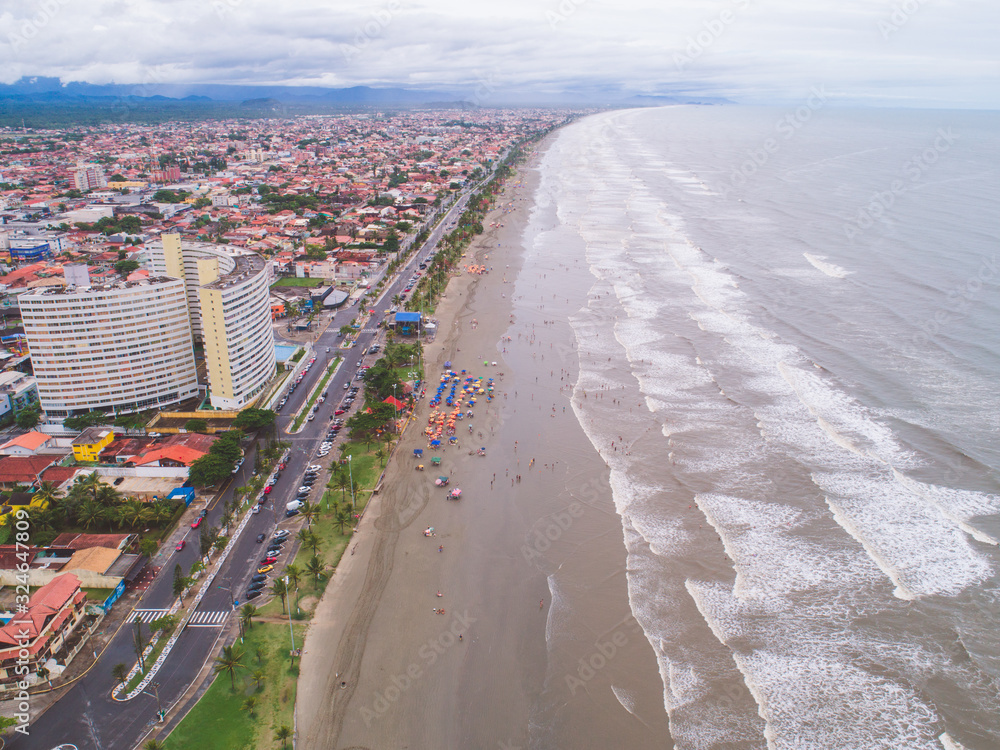 Peruibe city and beach in Brazil