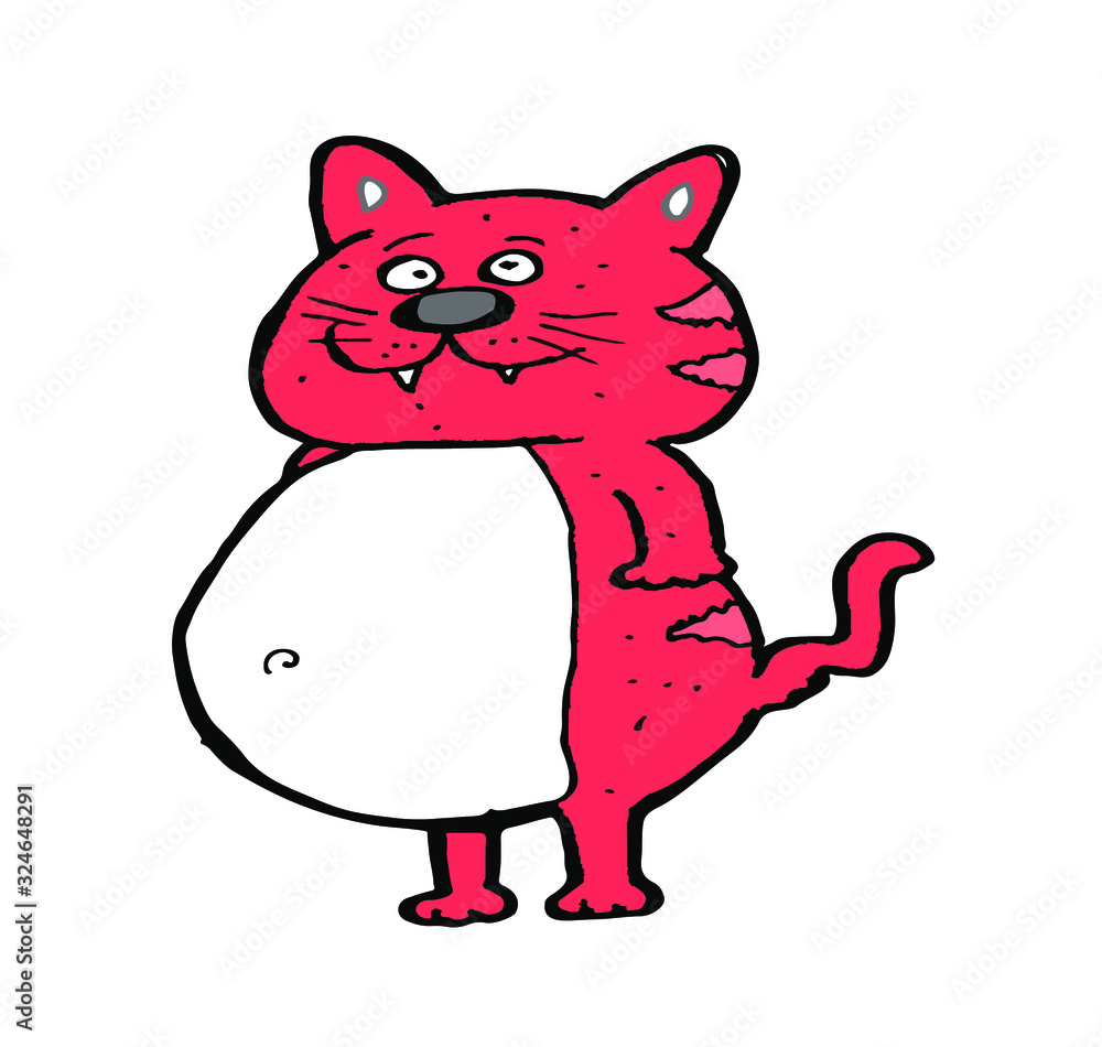 fat cute cat illustration. this is vector illustration. fat cute cat illustration. this is vector illustration.