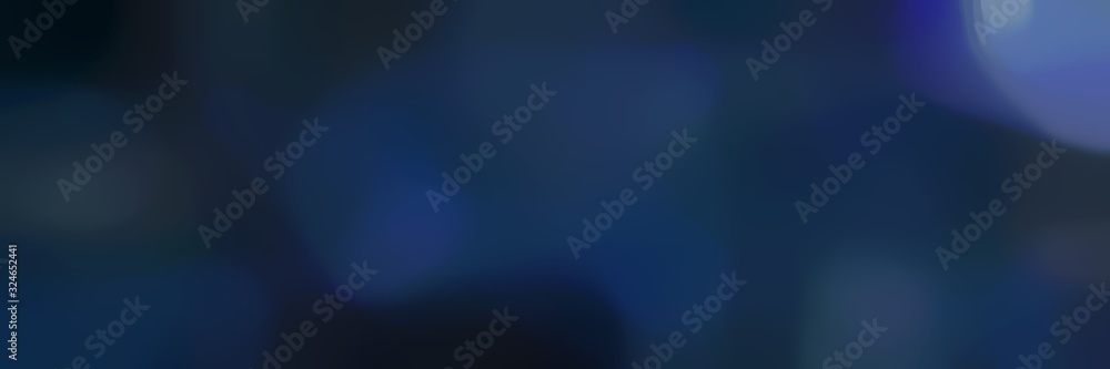 unfocused smooth landscape format background with very dark blue, teal blue and midnight blue colors and space for text or image