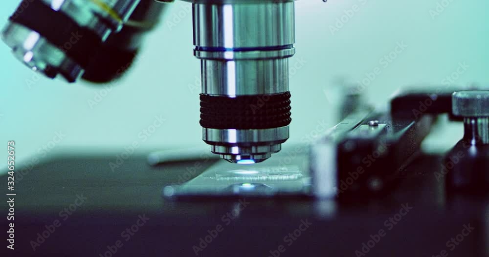 Microscope in laboratory. Close-up. Microscope in laboratory. Close-up.