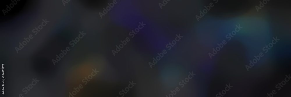 blurred bokeh landscape format background texture with very dark blue, very dark violet and black colors and free text space