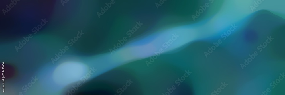 Fototapeta premium blurred bokeh iridescent landscape format background bokeh graphic with dark slate gray, steel blue and teal blue colors space for text or image