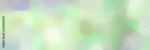 blurred bokeh iridescent landscape format background texture with tea green, dark sea green and ash gray colors space for text or image