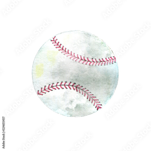 Photography Watercolor hand drawn baseball