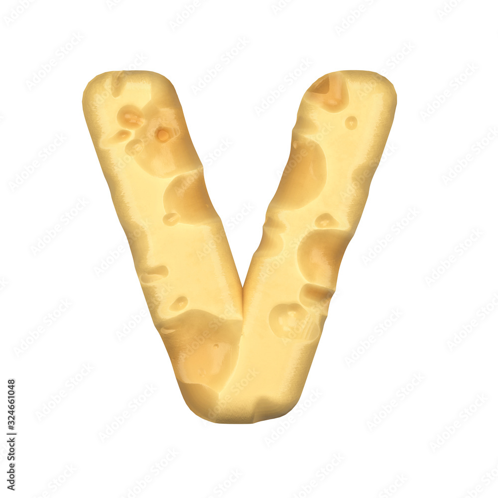 Swiss Cheese Letter - 3D render Swiss Cheese Letter - 3D render