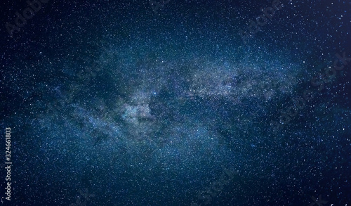Night starry sky, Milky Way, galaxy with stars and space dust in the universe.