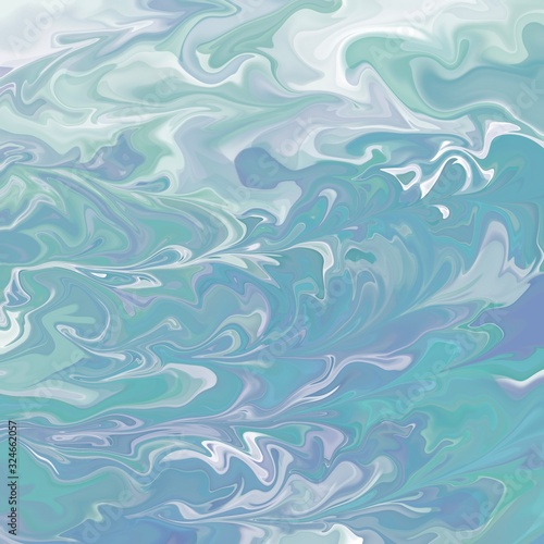 Ocean colored marbled background