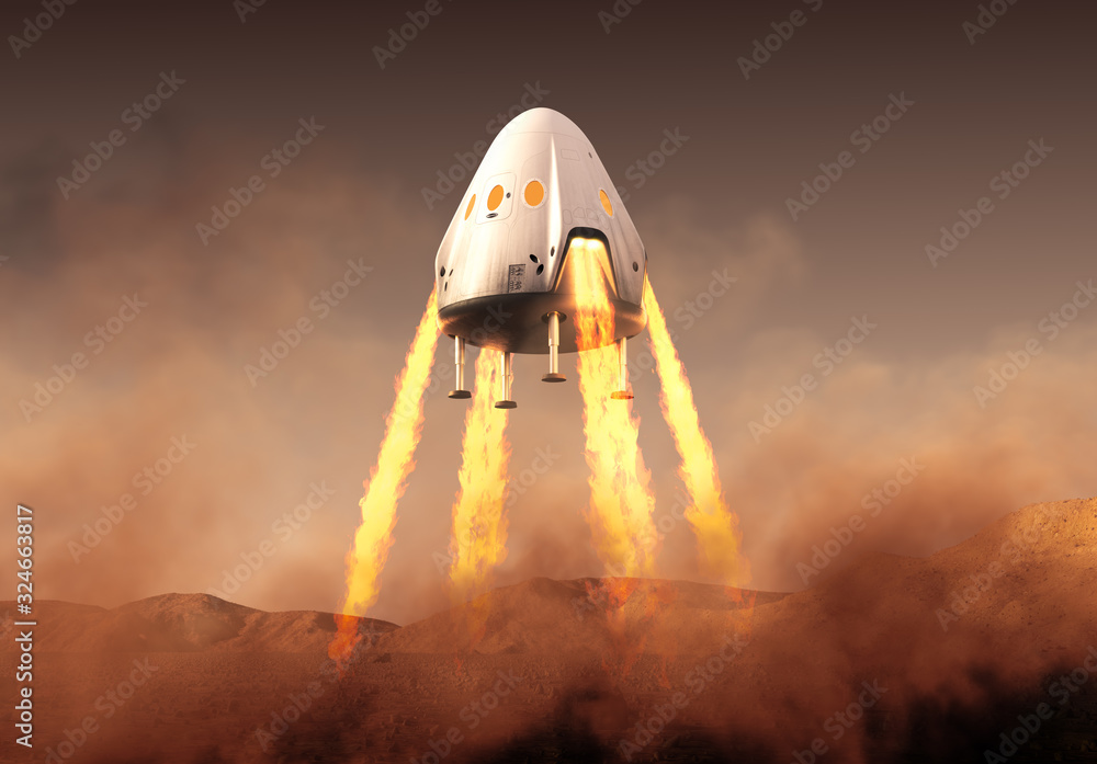 Private Spacecraft Module Lands On Planet Mars