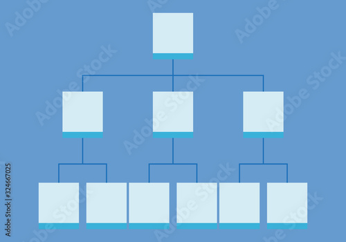 Árbol de jerarquía de una empresa o negocio.