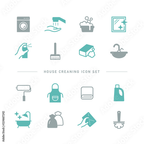 HOUSE CLEANING ICON SET