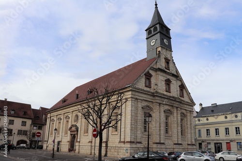 Temple protestant de Montbéliard ouvert en 1607- ville de Montbéliard - département du Doubs - région Franche Comté - France - Vue extérieure
