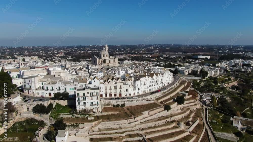 Locorotondo, historic Italian town, aerial shot 2 Locorotondo, historic Italian town, aerial shot 2